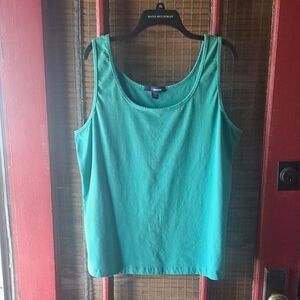 Denim 24/7 Teal Relaxed Tank Top